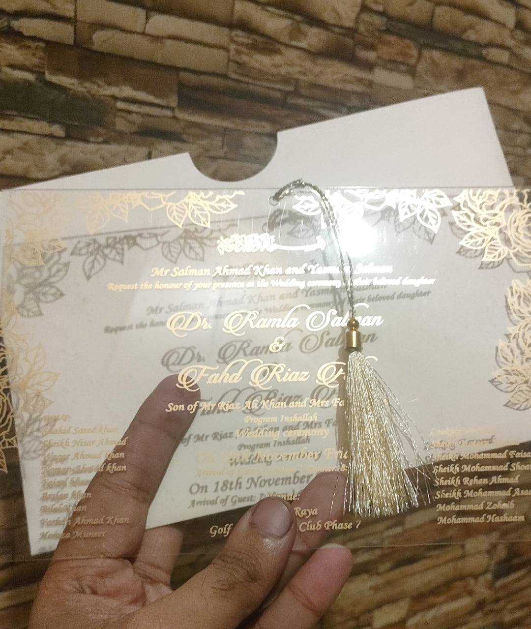 Acrylic wedding Cards Islamabad | wedding card printing lahore