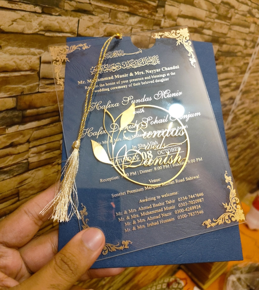 Acrylic wedding Card | shadi card design pakistan
