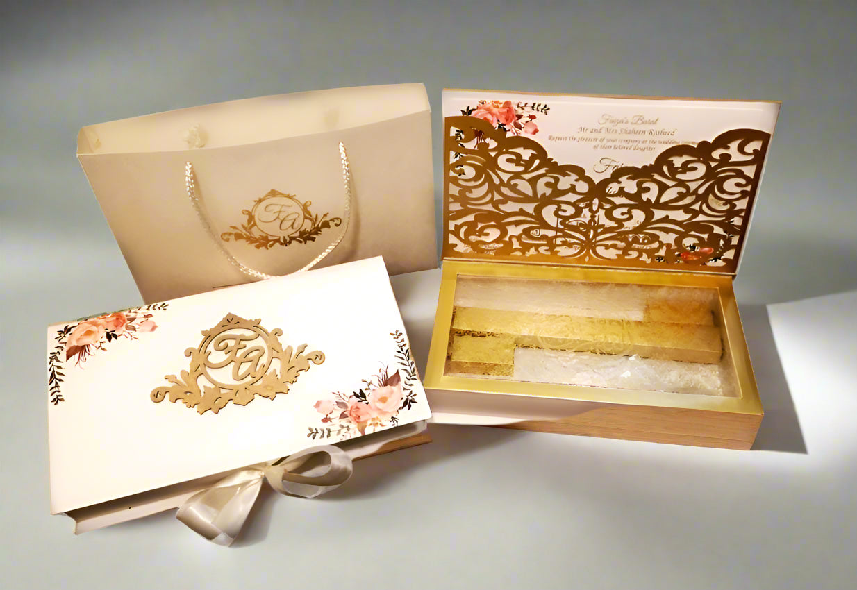 Box Wedding Invitation - Wedding Cards & Favour Boxes