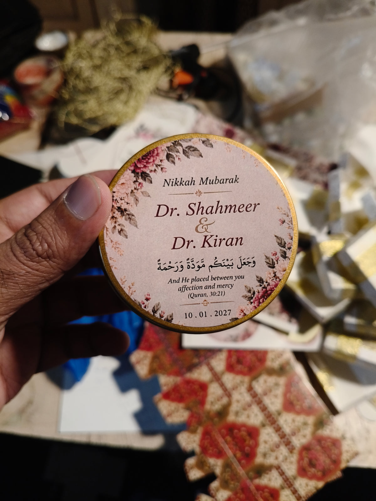 Tin Box for Nikkah bid