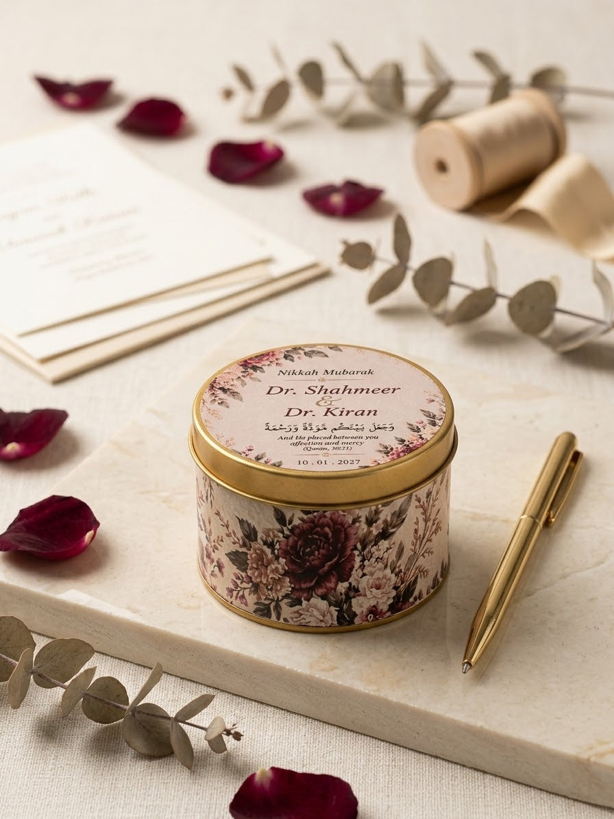 Tin Box for Nikkah bid