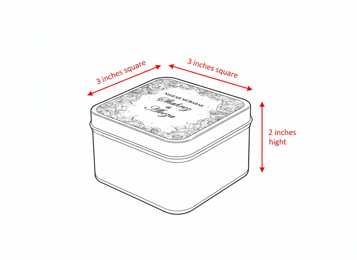 Tin Box new design / Square tin / Tin box manufacturer / Wedding tin Box / bid boxes / Favour Boxes/ mini metal tin container square