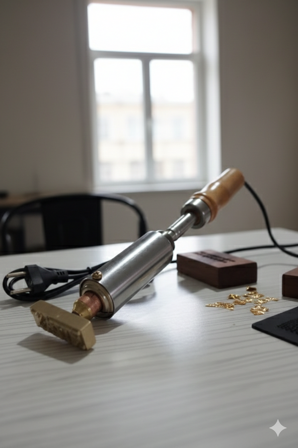 Soldering iron leather stamp