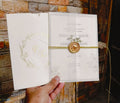 Wedding Cards with customized wax stamp 