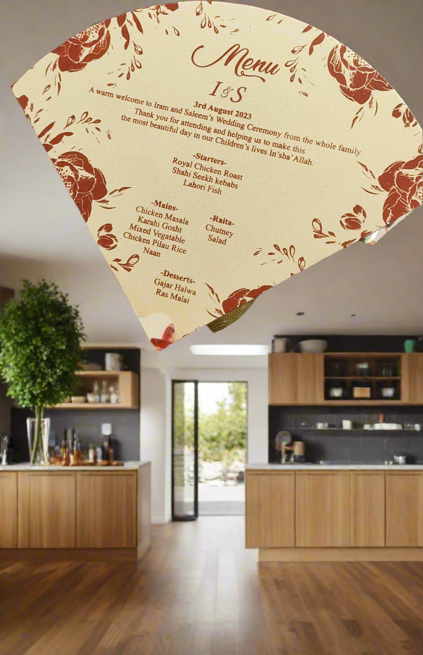 Menu Card Maker Pakistan | Wedding menu Card