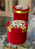 Round Velvet Favour Boxes - Wedding Cards & Favour Boxes