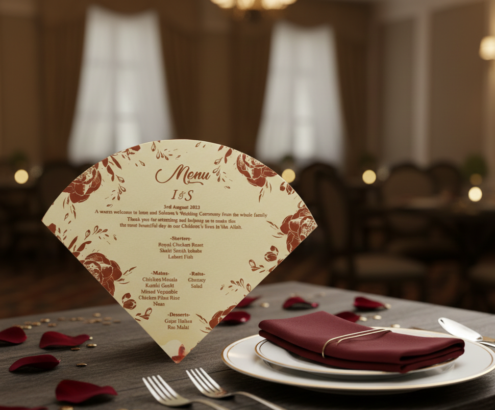 wedding meu card 