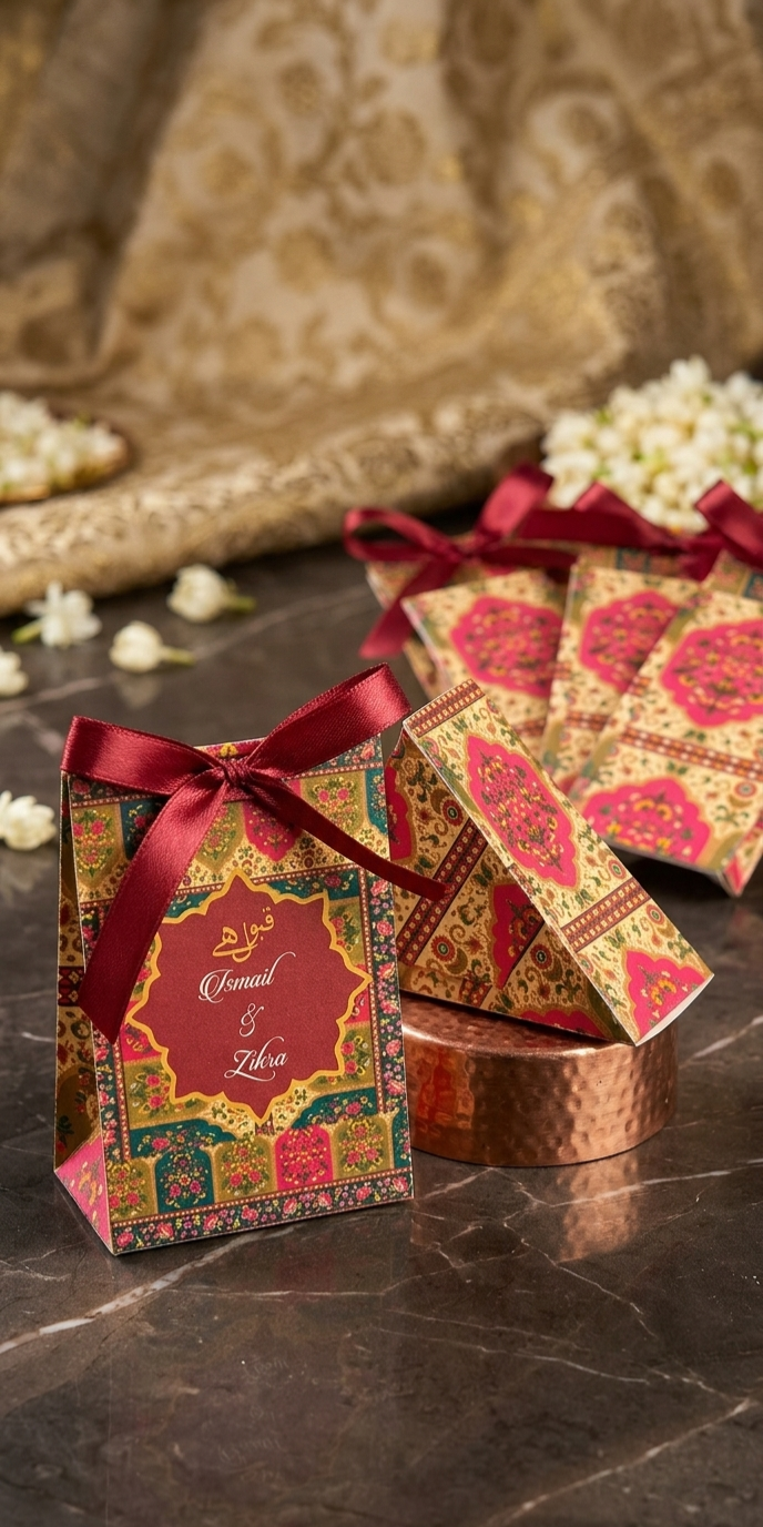 Bid Boxes Lahore | Handmade Favour Boxes for Nikkah, Mehndi & Pakistani Weddings