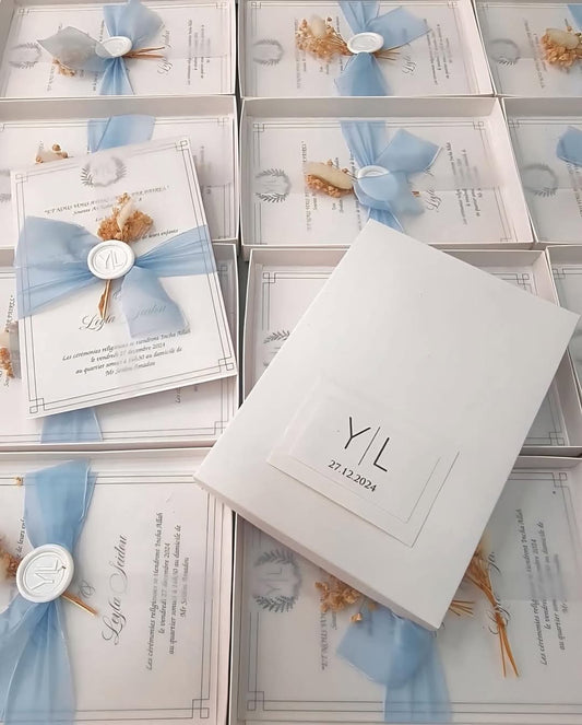 Removable Lid Rectangular Box Wedding Boxes