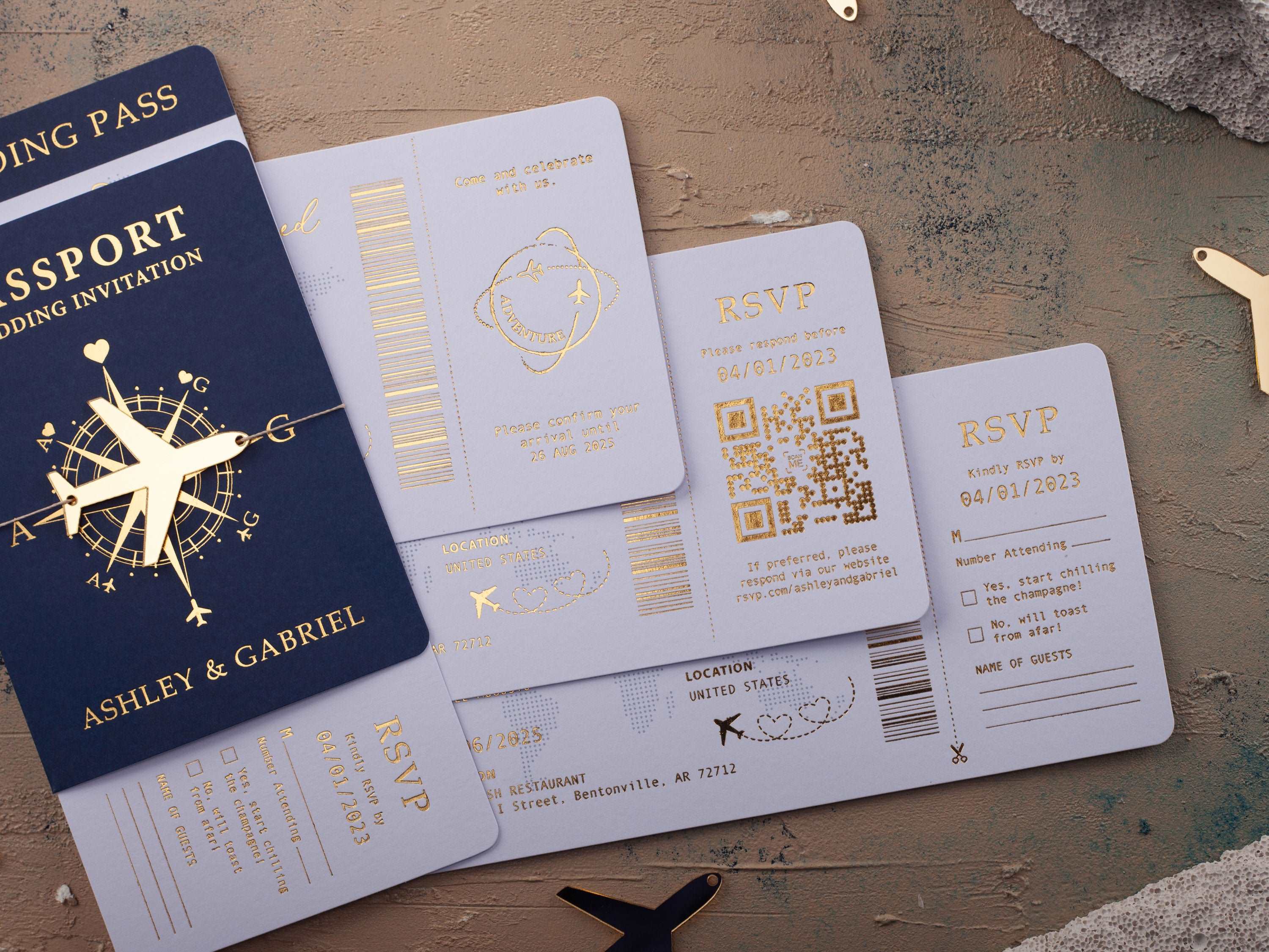 Passport Wedding invitations